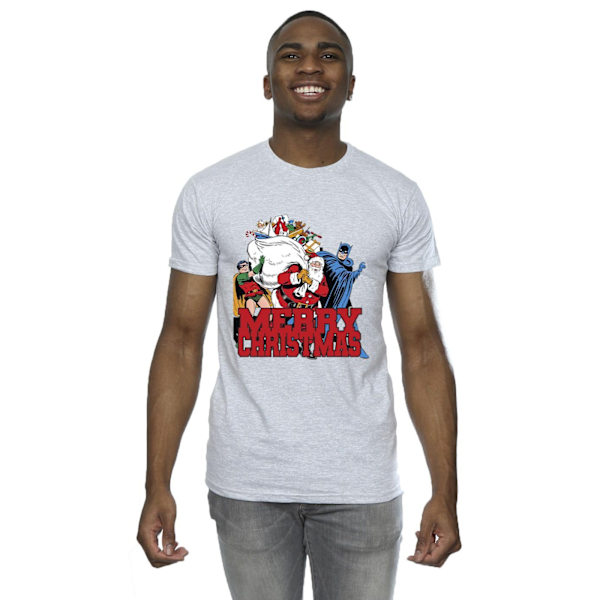 DC Comics Batman Merry Christmas Comic T-shirt S Sports Gr Sports Grey S