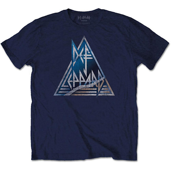 Def Leppard Unisex Vuxen Triangel Logo T-Shirt XL Marinblå Navy Blue XL