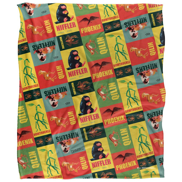Fantastiska Vidunder Collage Filt One Size Flerfärgad Multicoloured One Size