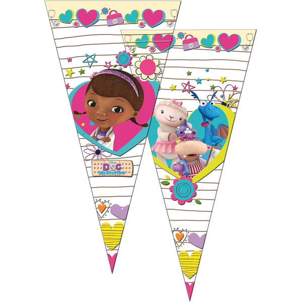 Doc McStuffins Cone Partyväskor (Pack med 10) One Size Multicolou Multicoloured One Size