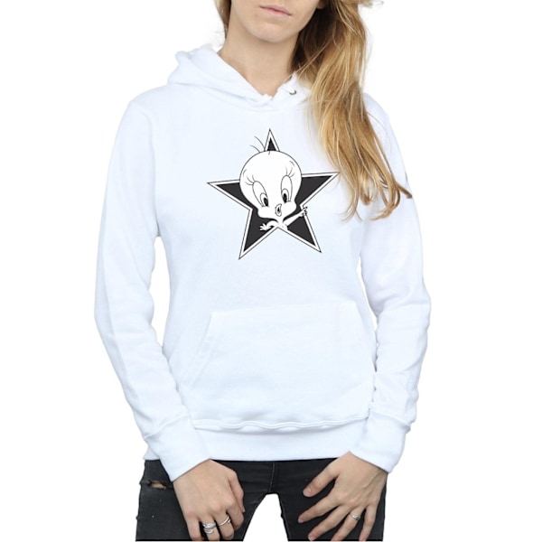 Looney Tunes Dam/Damer Tweety Pie Mono Star Hoodie L Vit White L