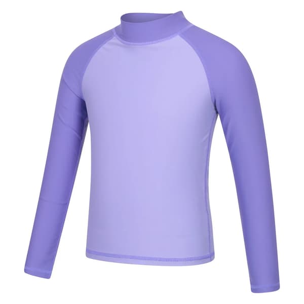 Mountain Warehouse Barn/Barn Långärmad Rash Top 7-8 År Light Purple 7-8 Years