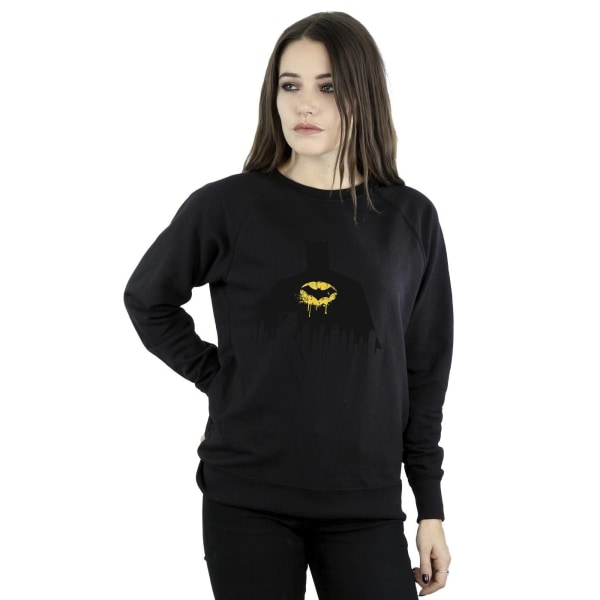 DC Comics Dam/Kvinnor Batman Shadow Paint Sweatshirt M Svart Black M