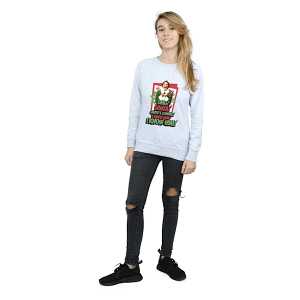Elf Dam/Damer OMG Santa Sweatshirt M Heather Grey Heather Grey M