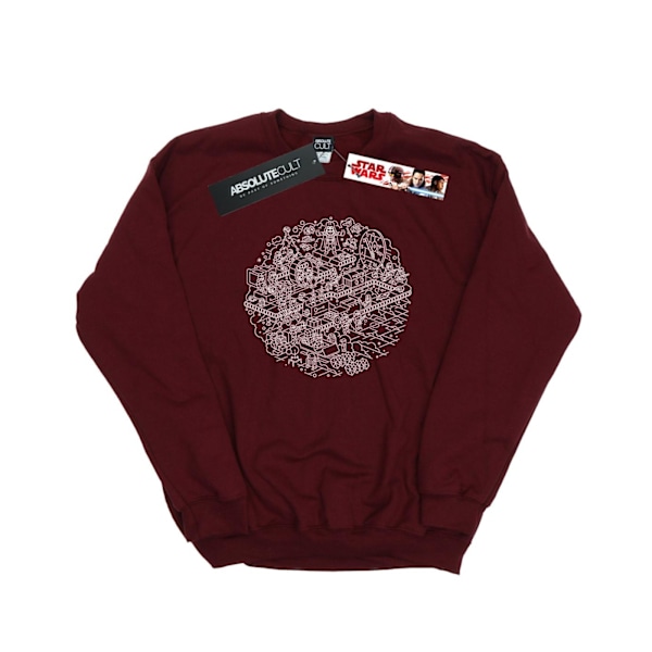 Star Wars Jul Dödsstjärnan Sweatshirt L Bourgogne Burgundy L