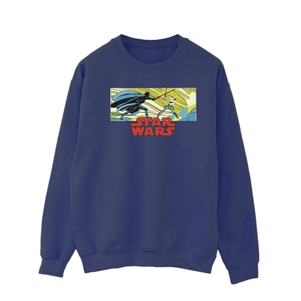Star Wars Comic Strip Luke och Vader Sweatshirt XL Marinblå Navy Blue XL