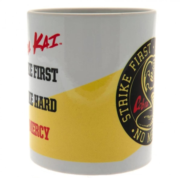 Cobra Kai No Mercy Mug En Storlek Vit/Svart/Gul White/Black/Yellow One Size