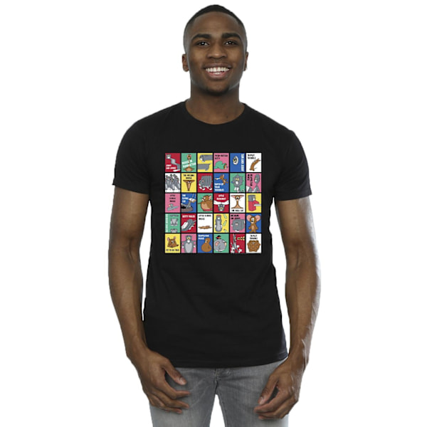 Tom And Jerry Herr Grid Squares T-Shirt S Svart Black S