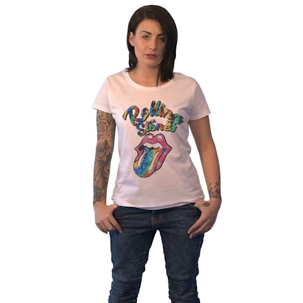 The Rolling Stones Dam/Dam Tie Dye Bomull T-shirt 14 UK W White 14 UK