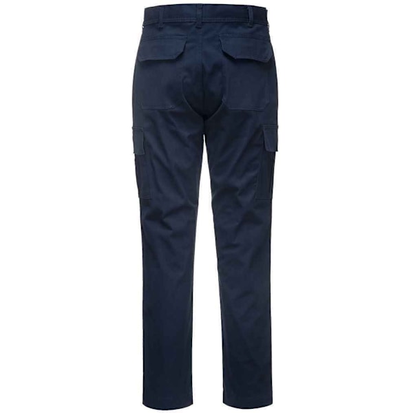 Portwest Herr Stretch Slim Cargo Byxor 34R Mörk Marinblå Dark Navy 34R