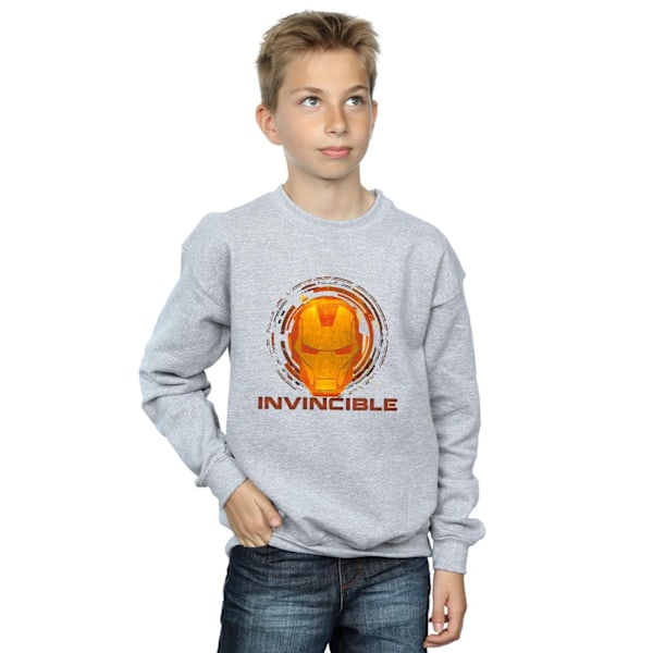 Marvel Boys Iron Man Invincible Sweatshirt 7-8 år Sports Grå Sports Grey 7-8 Years