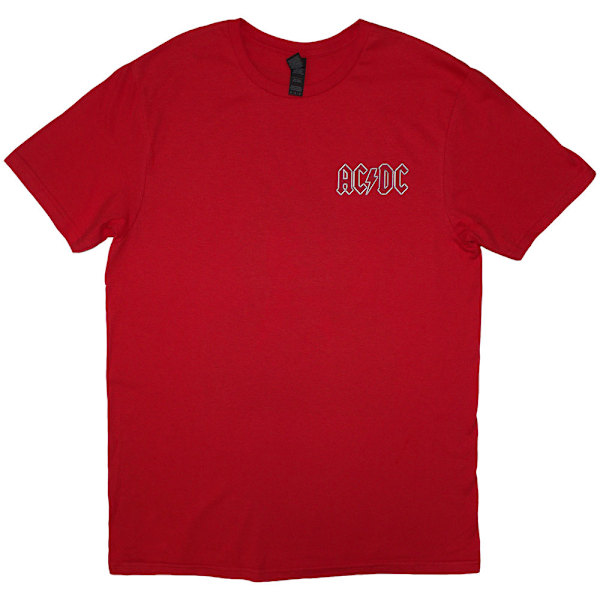 AC/DC Unisex Vuxen Lock Up Your Daughters Mini Logo Ryggtryck Red L