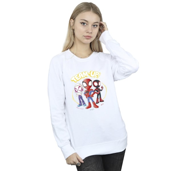 Marvel Dam/Kvinnor Spidey Och Hans Fantastiska Vänner Skiss Sweatshirt White M