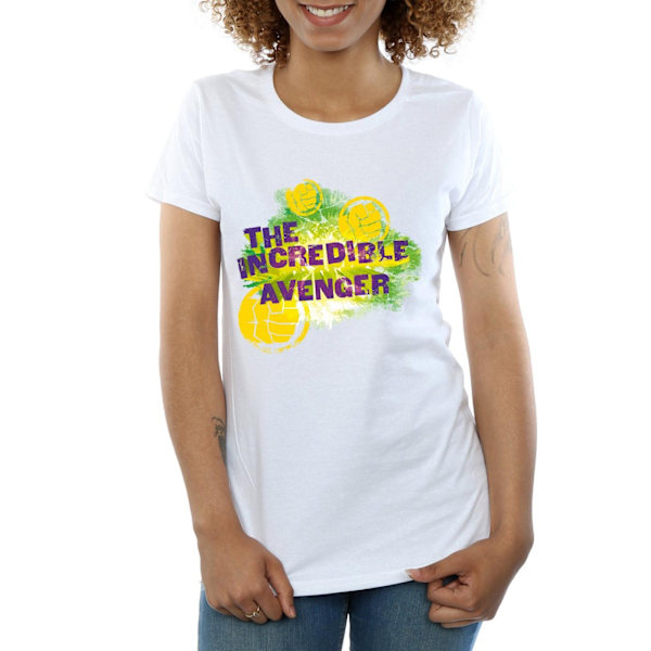 Marvel Womens/Ladies Hulk Incredible Avenger Bomull T-Shirt S W White S