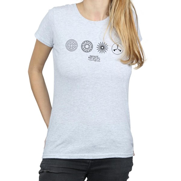Fantastic Beasts Dam/Dam Circular Icons T-shirt i bomull M Sports Grey M