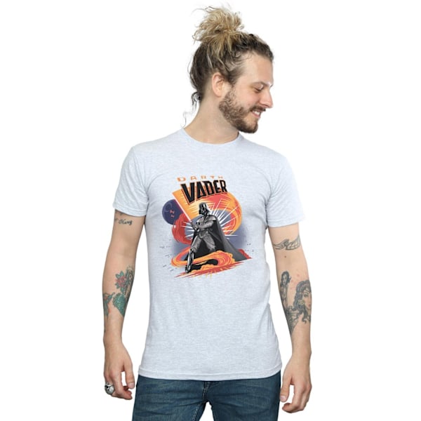 Star Wars Darth Vader Swirling Fury T-shirt S Sports Grey för män Sports Grey S