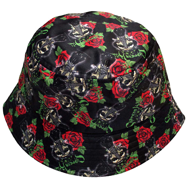 Cypress Hill Unisex Vuxen Skull And Roses Bucket Hat S-M Svart/ Black/Red/Green S-M