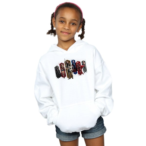 DC Comics Girls Justice League Movie Team Hexagons Hoodie 5-6 år White 5-6 Years