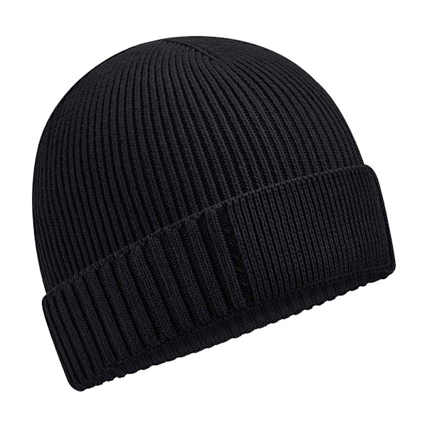 Beechfield Unisex Vuxen Ekologisk Bomull Engineered Patch Beanie Black One Size