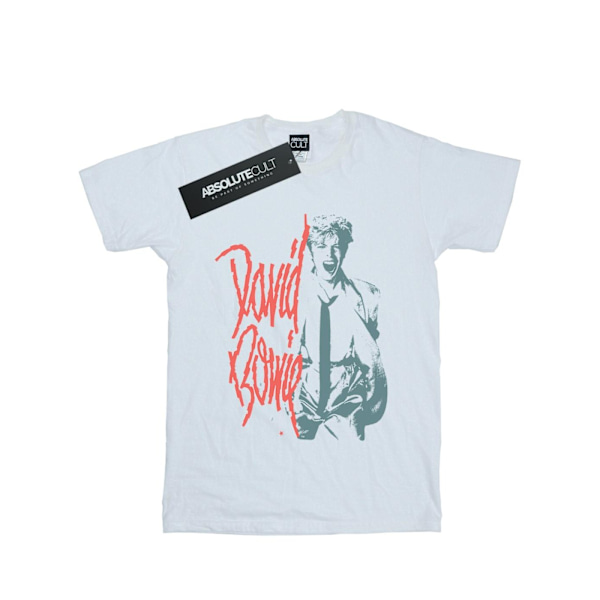 David Bowie Girls Mono Shout Bomull T-shirt 5-6 år Vit White 5-6 Years