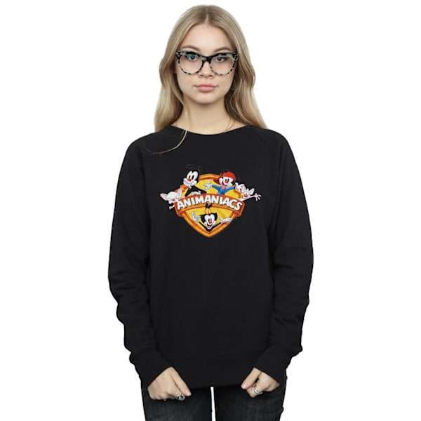 Animaniacs Dam/Damer Gruppsköld Sweatshirt XL Svart Black XL