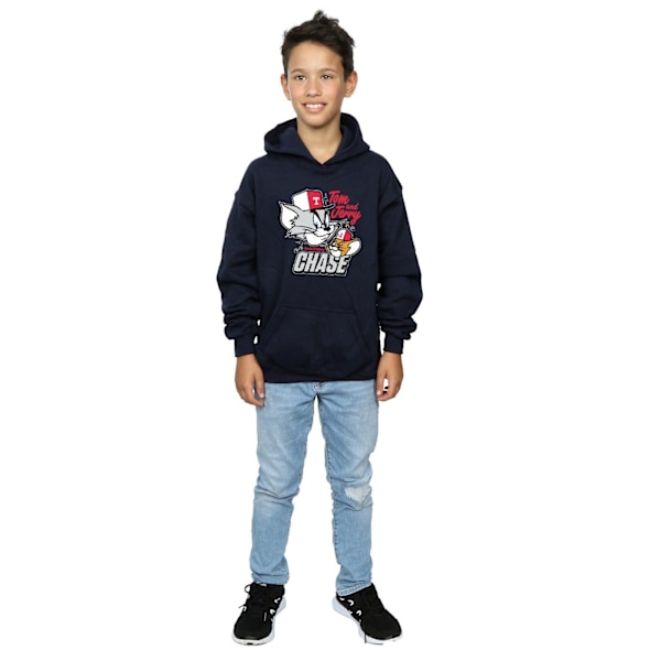 Tom And Jerry Boys Katt & Musjakt Hoodie 12-13 År Marinblå Navy Blue 12-13 Years