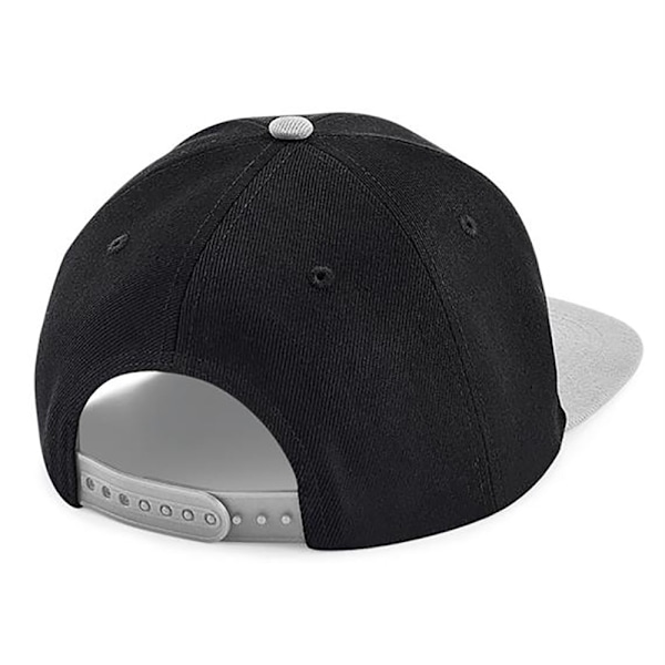 Beechfield 6 Panel Snapback Cap One Size Svart/Grå Black/Grey One Size