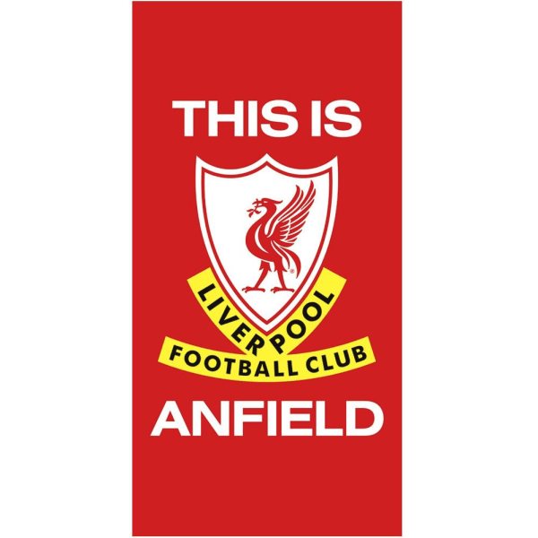 Liverpool FC Detta är Anfield Beach Handduk One Size Röd/Vit Red/White One Size