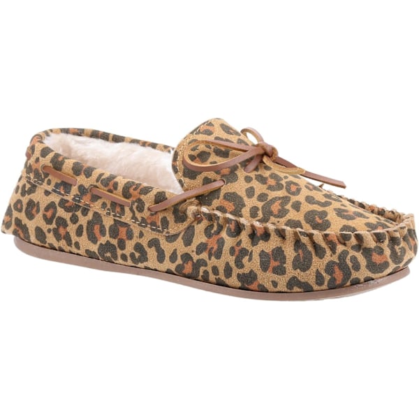 Hush Puppies Dam/Dam Allie Leopardmönstrade mockasiner i mocka 5 Brown 5 UK