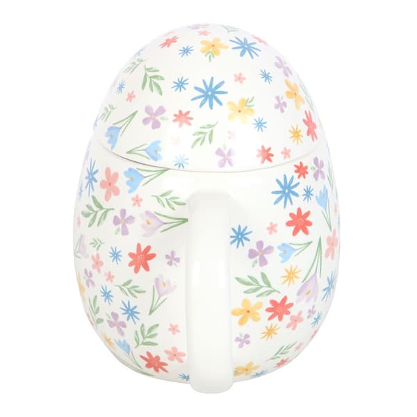 Something Different Någon Kanin Älskar Dig Äggformad med Blomstermönster White/Multicoloured One Size