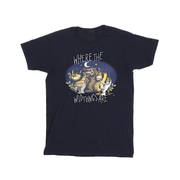 Where The Wild Things Are Flickor Bomull T-shirt 3-4 År Marinblå B Navy Blue 3-4 Years