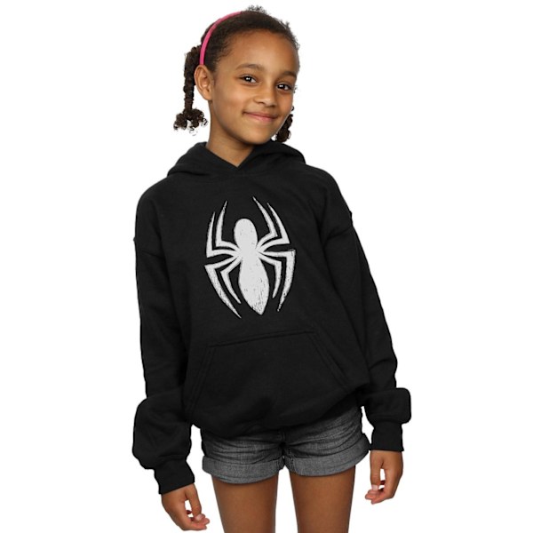 Marvel Girls Spider-Man Ultimate Spider Logo Hoodie 5-6 år B Black 5-6 Years