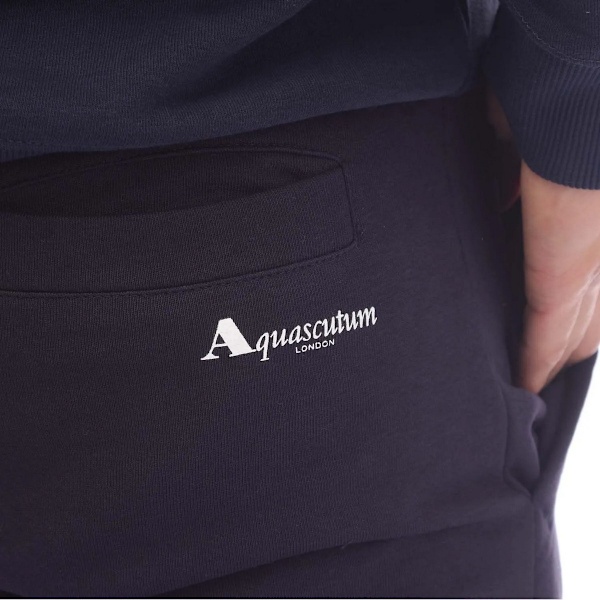 Aquascutum Herr Logo Joggingbyxor XXL R Marinblå Navy XXL R
