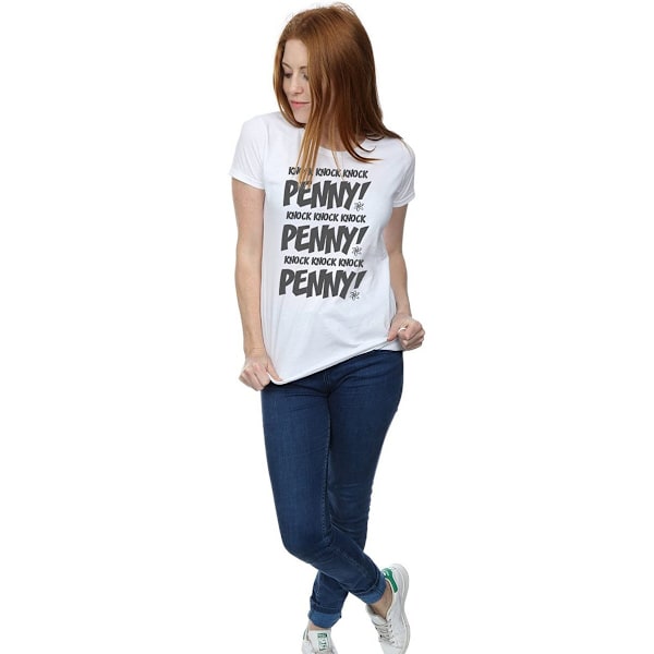 The Big Bang Theory Dam/Damer Knock Knock Penny Bomull Pojkvän White M
