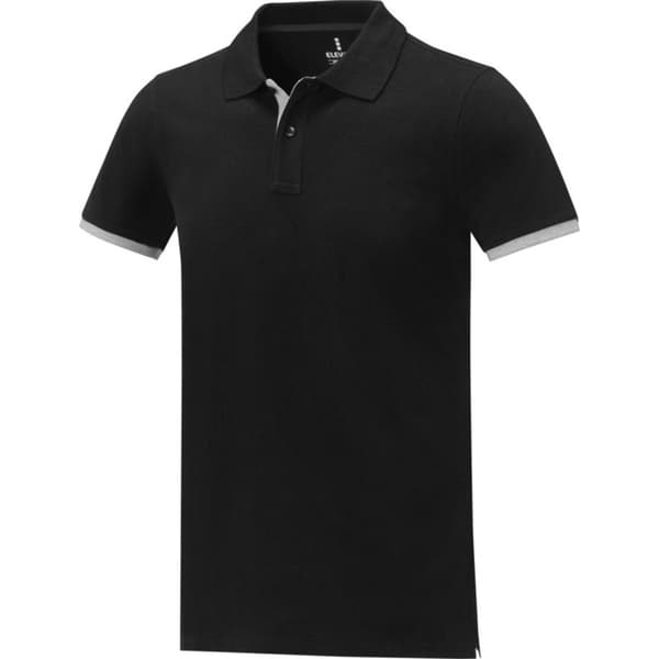Elevate Mens Morgan Kortärmad Poloskjorta XS Solid Black Solid Black XS