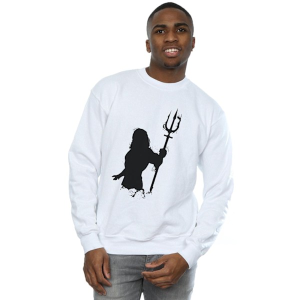 DC Comics Herr Aquaman Mono Silhouette Sweatshirt XL Vit White XL