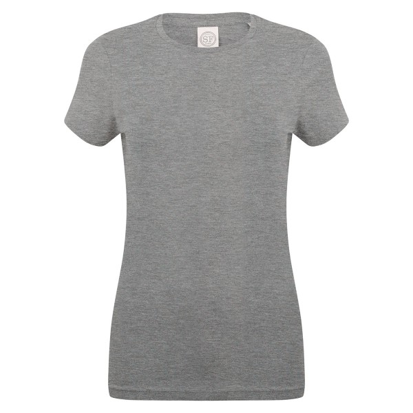SF Kvinnor/Damer Feel Good Heather Stretch T-Shirt 10 UK Grå Grey 10 UK