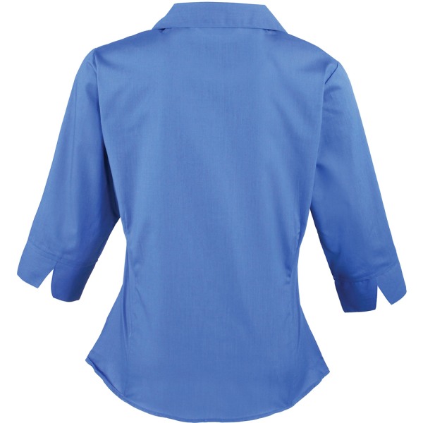 Premier 3/4-ärm blus i poplin / Enfärgad arbetsskjorta 10 Royal Royal 10