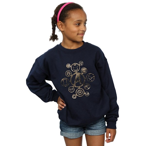 Marvel Girls Avengers Infinity War Icons Sweatshirt 12-13 år Navy Blue 12-13 Years