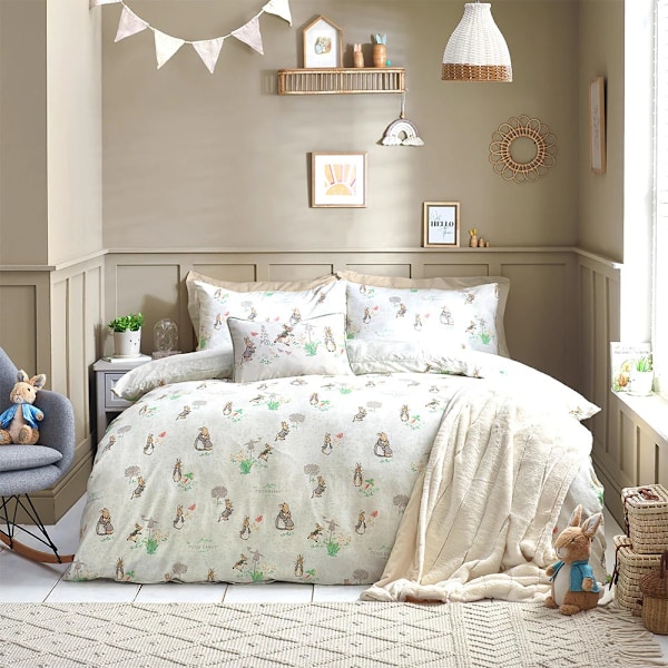 Peter Rabbit Classic Påslakanset Enkelsäng Naturlig Natural Single