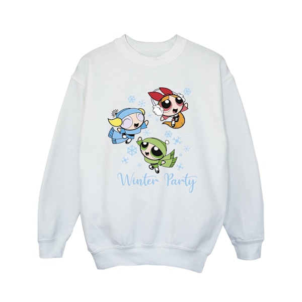 Powerpuff Girls Girls Girls Vinterfest Sweatshirt 9-11 År White 9-11 Years