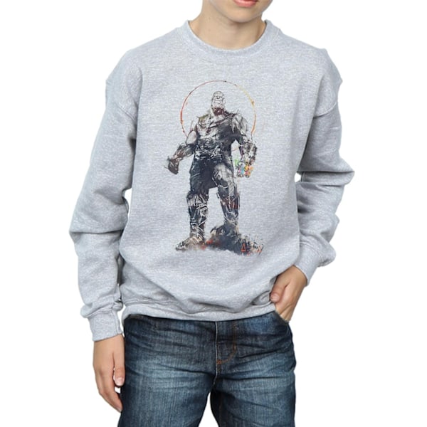 Marvel Boys Avengers Infinity War Thanos Sketch Sweatshirt 7-8 Sports Grey 7-8 Years