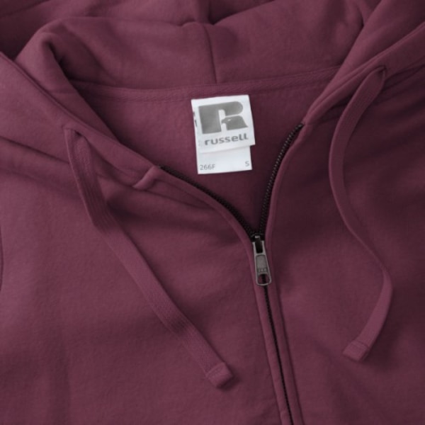 Russell Ladies Premium Authentic Zipped Hoodie (3-lagerstyg) Burgundy XL