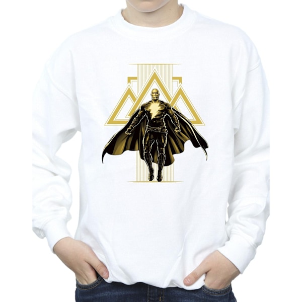 DC Comics Boys Black Adam Rising Golden Symbols Sweatshirt 12-1 White 12-13 Years