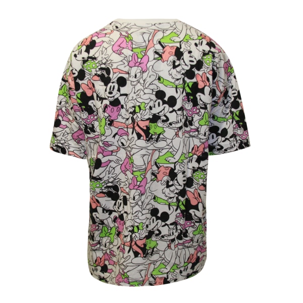Disney T-shirt i överdimensionerad storlek för kvinnor/damer Musse Pigg och vänner White/Pink/Black L