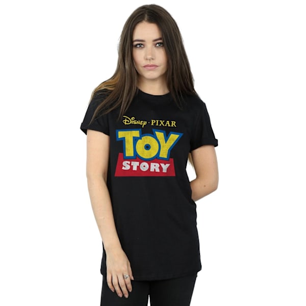 Toy Story Damtröja med logotyp i bomull för kvinnor/damer, M, svart Black M