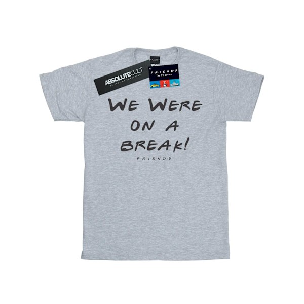 Friends Mens We Were On A Break Text T-Shirt XL Sports Grey Sports Grey XL