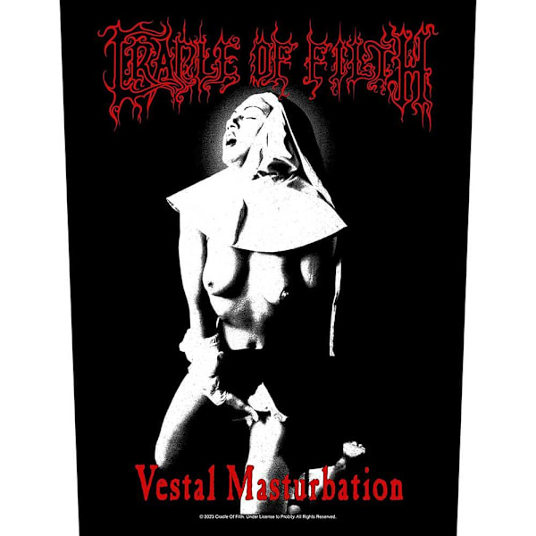 Cradle Of Filth Vestal Masturbation Patch En Storlek Svart/Vit/ Black/White/Red One Size