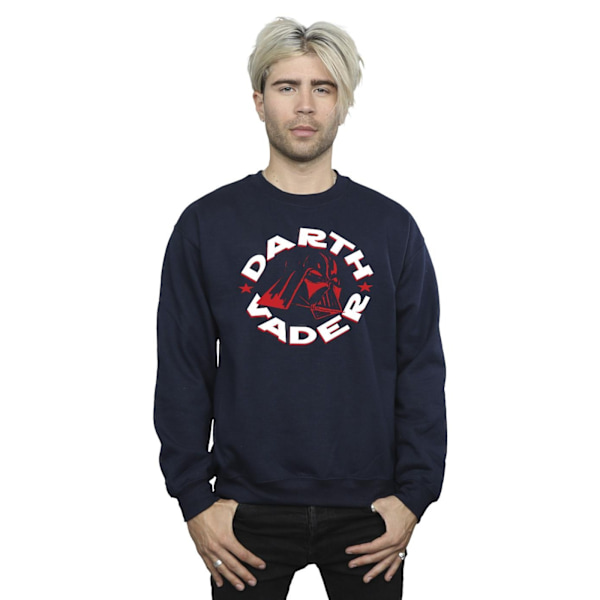 Star Wars Herr Darth Vader Badge Sweatshirt L Marinblå Navy Blue L