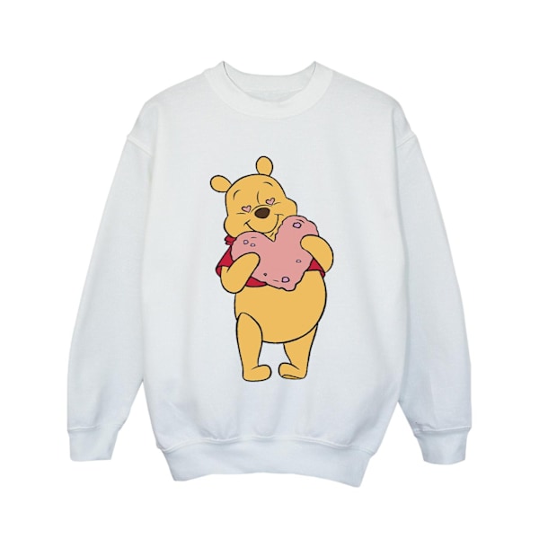 Disney Girls Winnie The Pooh Hjärtögon Sweatshirt 3-4 År Vit White 3-4 Years